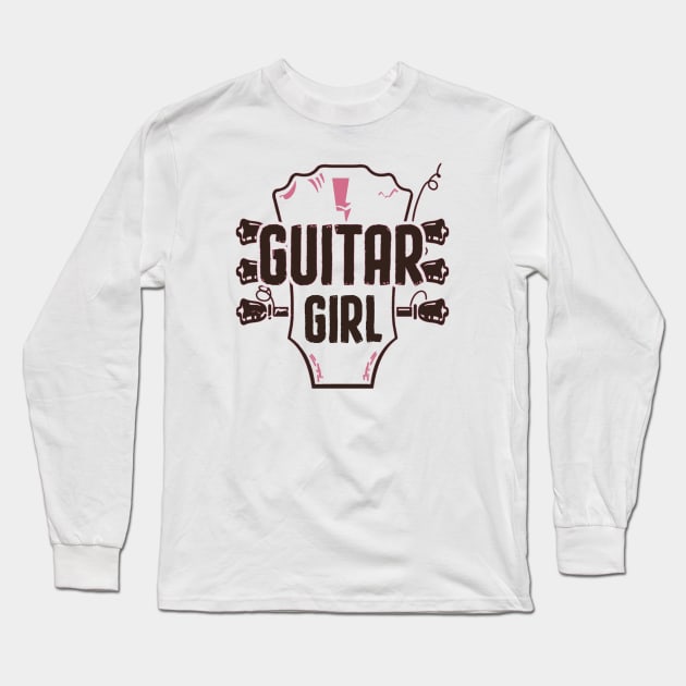 Guitar Girl Long Sleeve T-Shirt by Issho Ni